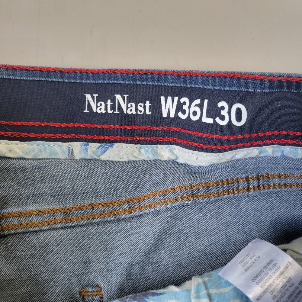 Nat Nast Luxury‎ Originals Denim Jeans Mens W36 L30 Relaxed Blue Cotton Blend - Picture 4 of 9
